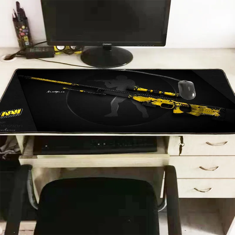 XGZ Large Size Gaming Keyboard Gun Washed Locking Edge Mouse Pad Mat for CS GO Gamer XL XXL Compute