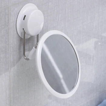 

Bath Mirror Toilet Easy Install Cosmetic 360 Rotation Make Up Stainless Steel Modern Detachable Free Punch Powerful Suction Cup