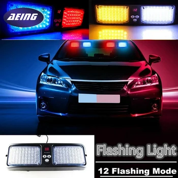 

AEING Car LED Sun Visor Hazard Emergency Strobe Flash Light 86LED Warning Lamp Red Blue White Amber