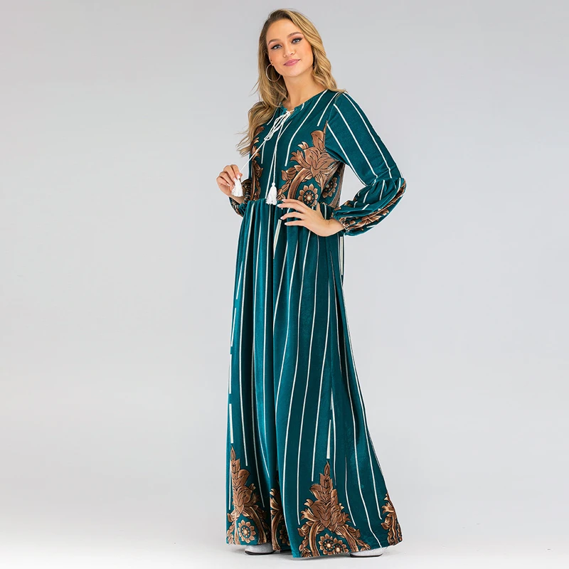 Мусульманское платье бархат abaya Дубайский хиджаб турецкие платья Абая для женщин Кафтан Исламская одежда Tesettur платье без рукавов арабское