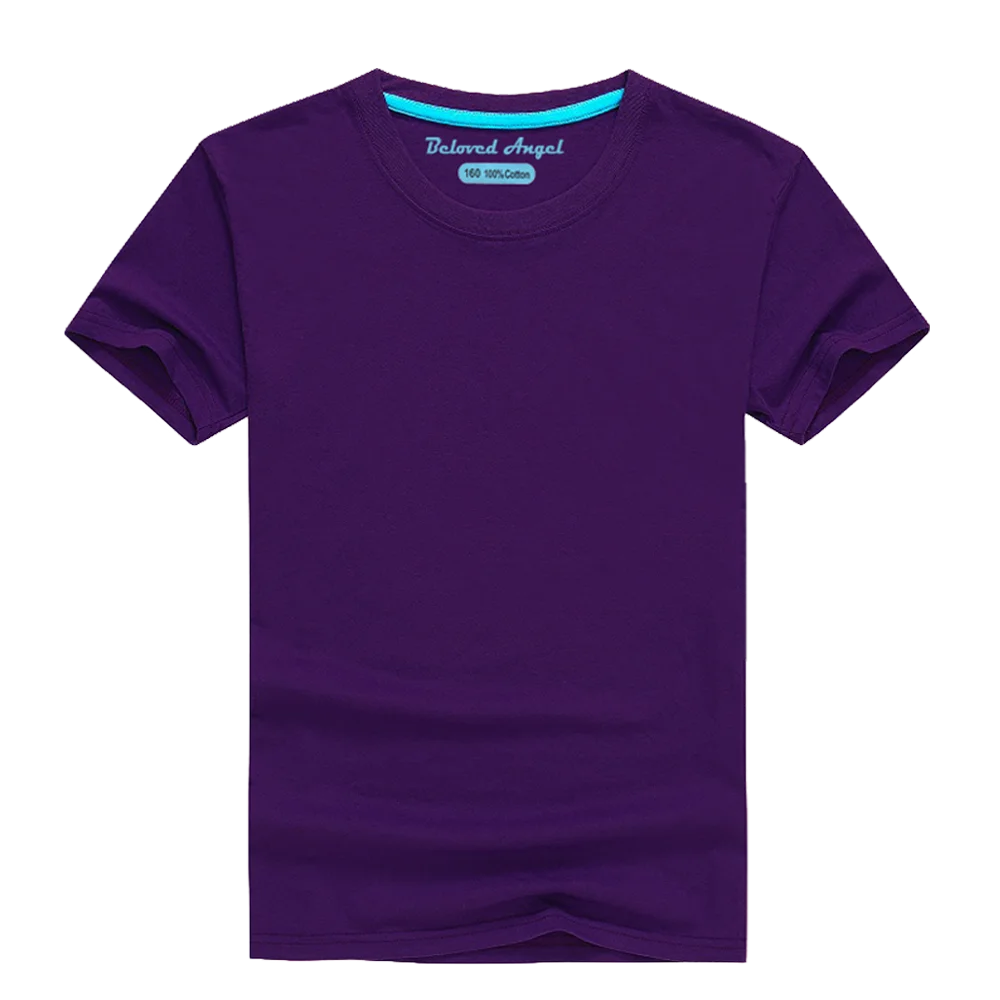 Children T Shirt Children Summer White Tees For Boys Girls Kids Short Sleeve Tops T-shirts Fashion Casual Candy Solid Color Baby Clothes