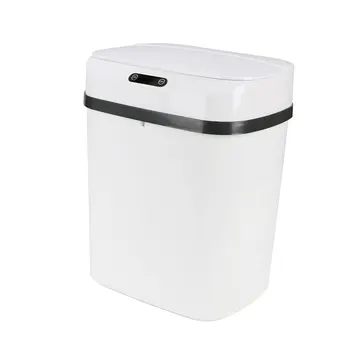 

Automatic Intelligent Induction Trash Can Household Living Room Kitchen Bedroom Bathroom Trash Plastic Bin 12L QJS Shop