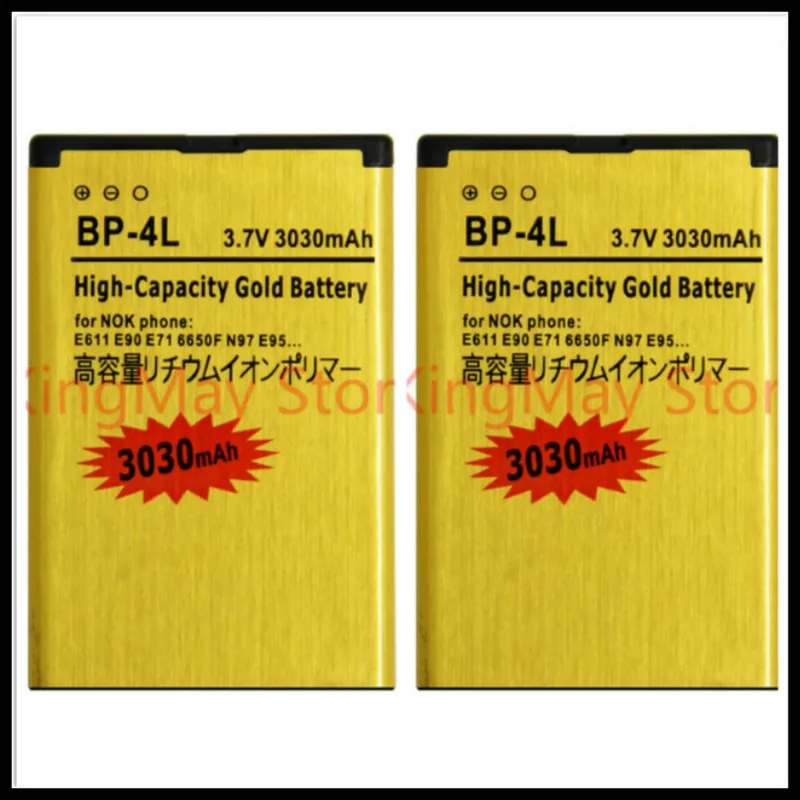 Аккумулятор большой емкости для NOKIA N97 E61i E63 E90 E95 E71 6650F N810 E72 4L 2 шт./лот|Аккумуляторы