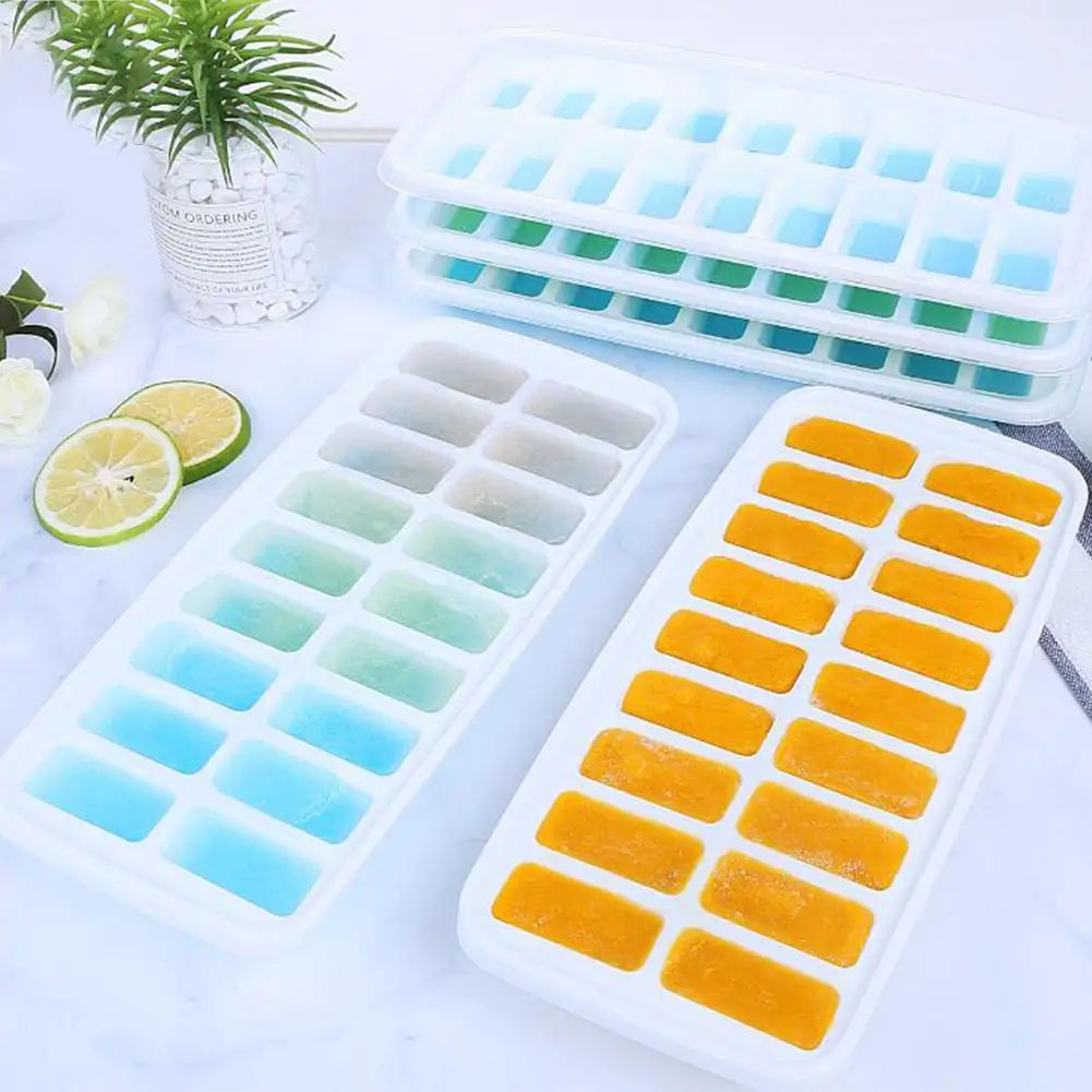 

TPFOCUS 4Pcs Homemade Food Grade Silicone Ice Cream Molds with Cover DIY Creative Small Ice Cube Mold Kitchen Accessories