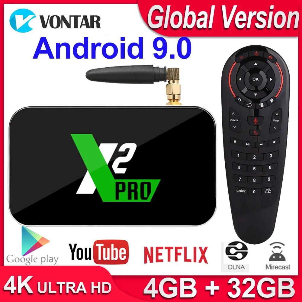 Billig X2 Pro 4 GB 32 GB Android TV Box X2 Cube 2 GB 16 GB Smart TV BOX android 9.0 S905X2 DDR4 RAM 2,4G 5G Wifi 1000M BT4.2 Media Player