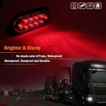 

6" Automotive LED Tail Lights PC Lens + ABS Housing 4 Red + 2 White Backup For Truck Trailer