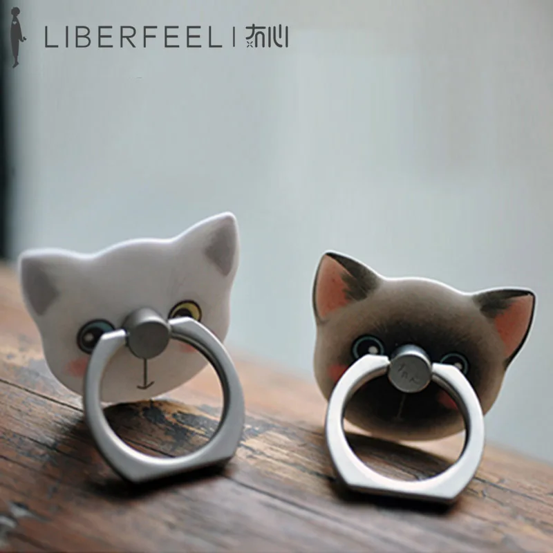 Liberfeel Maoxin держатель кольца для телефона кошачий мультфильм дизайн Мобильный