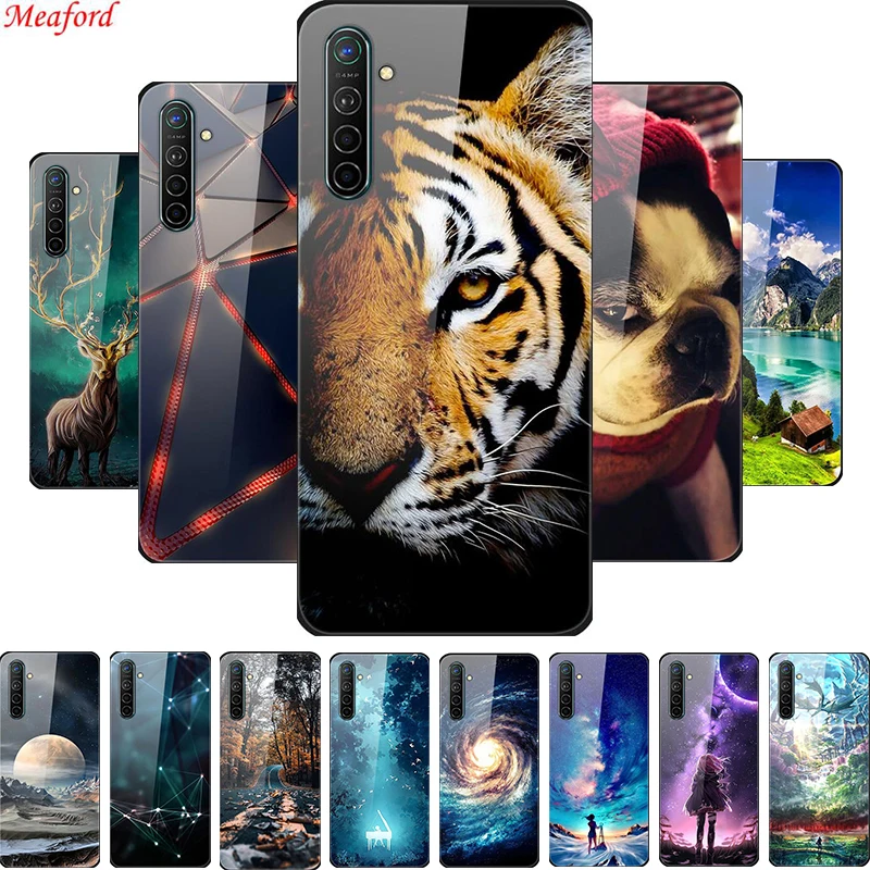 For OPPO Realme X2 XT Case Tempered Glass Back Cover Case For OPPO Realme XT X2 Case Realme 3 Pro Phone Case Realme X2 Pro Cover