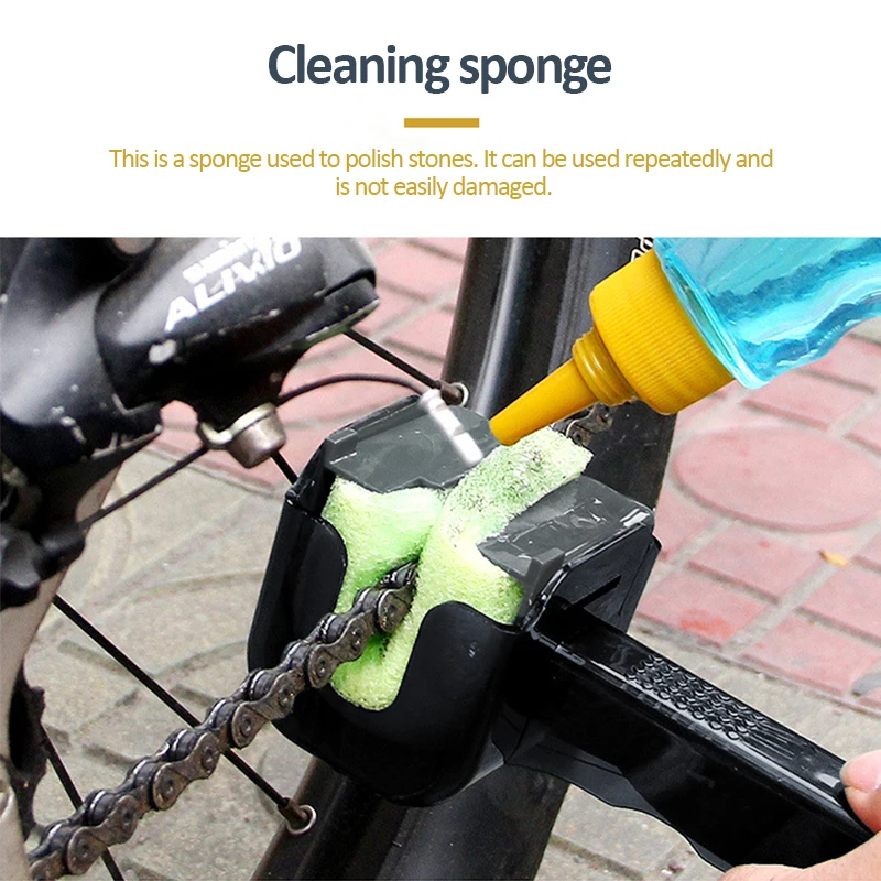 Bicycle Chain Cleaner Scrubber Brush Set Cycling Cleaning Kit Mountain Bike Wash Cleaning Tool Bicycle Repair Tools With Sponge