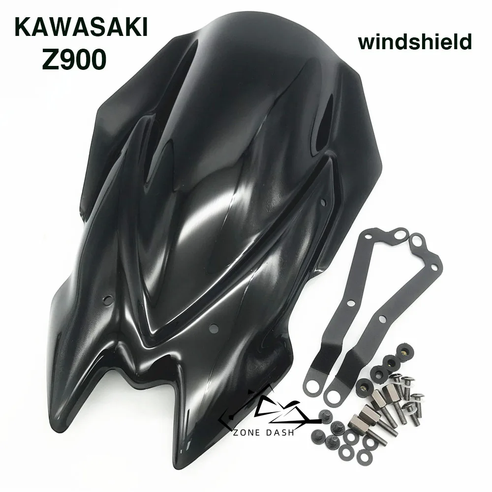 

Motorcycle Sports Touring WindScreen Windshield Viser Visor Wind Deflector Fits For KAWASAKI Z900 Z-900 2020-2021 Z 900 '20-'21