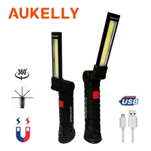 COB светодиодный светильник-вспышка, магнитный факел для мастерской, гаражной инспекции, рабочий светильник, удобный портативный фонарь, перезаряжаемый через USB механический светильник