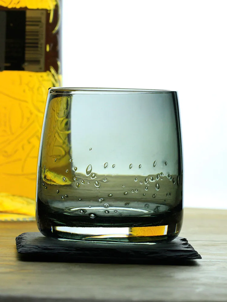 Japanese Style Gray Basalt Whiskey Glass Crystal Brandy Snifters XO Wine Glasses Cup Whisky Tumbler Sake Bowl With Wood Gift Box