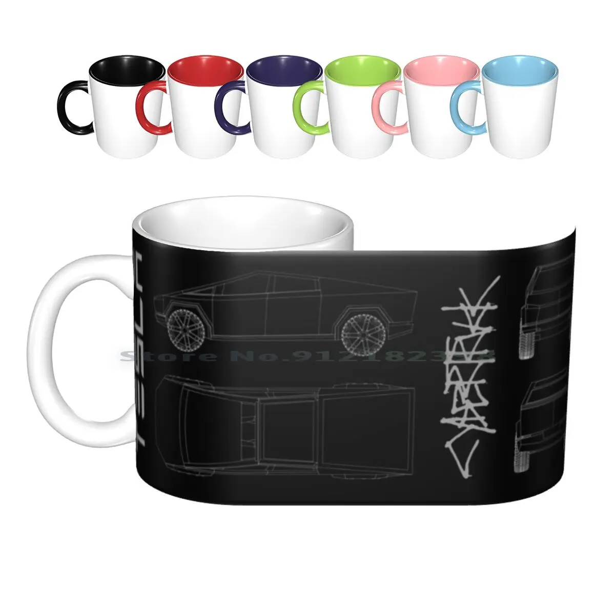 Tesla Cybertruck Tazza/Bottiglia D'Acqua Tazze In Ceramica Tazze Da Caffè Tazza Da Tè Al Latte Caffè Tesla Tesla Motori Veicolo Elettrico Tesla