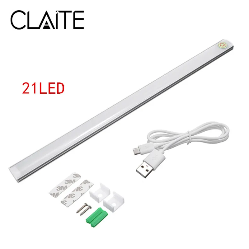  CLAITE USB 6W Night Light DC 5V 21 LED Dimmable USB Powered Hand Motion Sensor LED Bar Lamp Closet  - 32960696504