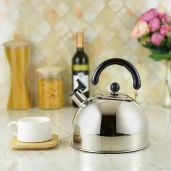 

1pcs 2L Thickened Flat Bottom Hemispherical Kettle Stainless Steel European-style Song Kettle Quick Heating Tea Pot Kitchen