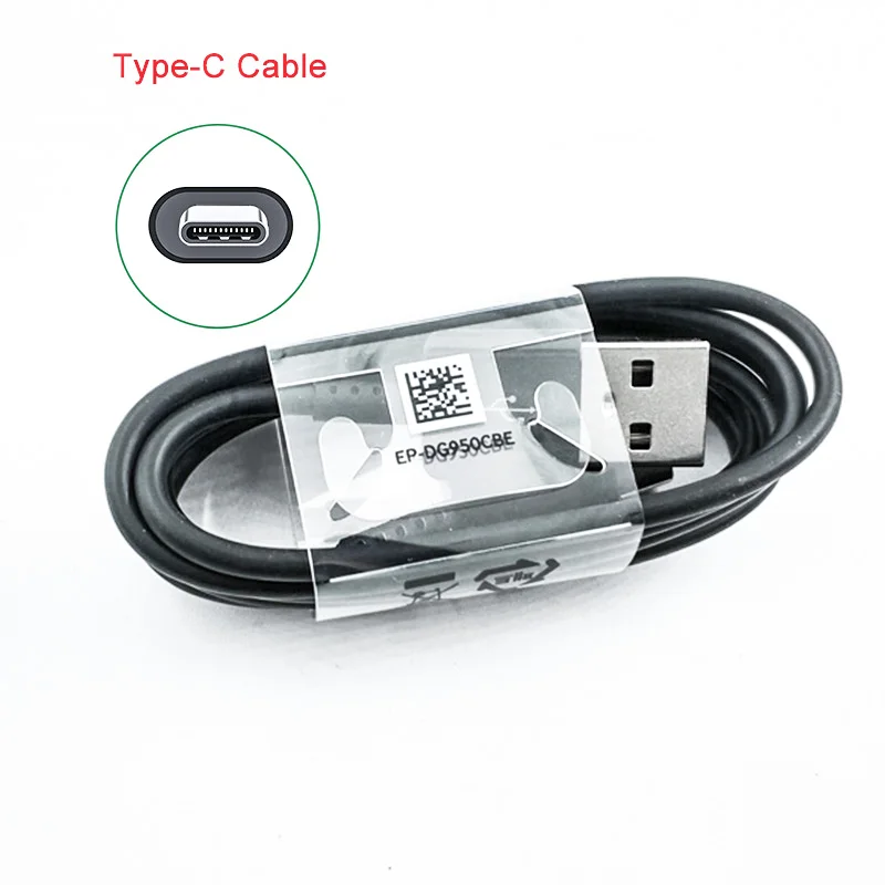 Для samsung Быстрое Зарядное устройство USB адаптер питания 9 В 1,67 а Быстрая зарядка type C кабель для Galaxy S10 S8 S9 Plus A30 A50 A60 A70 note 8 9 - Цвет: Type C Cable Only