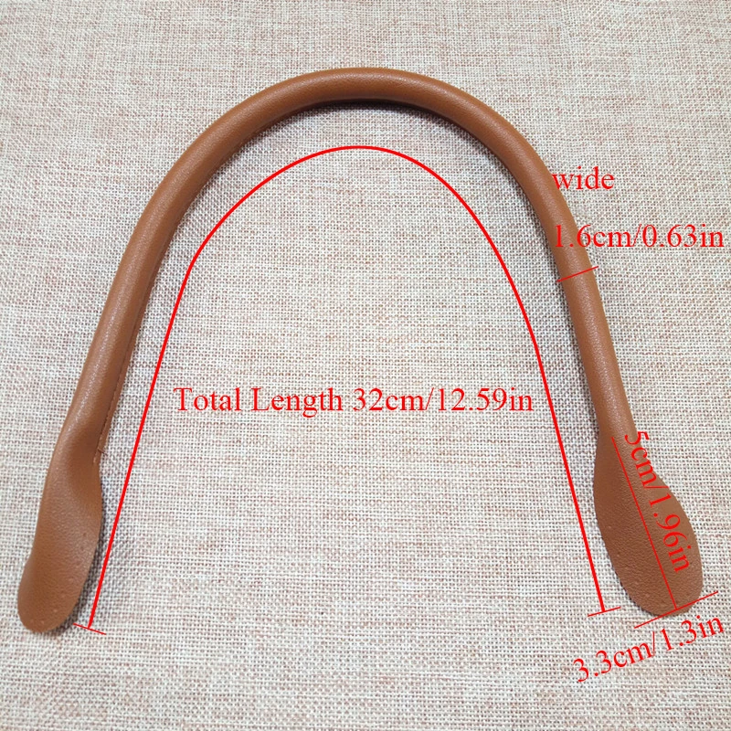 

2Pcs 32cm Bag Strap Obag Handle for DIY Handbag Bag Part Accessories Round Ears Solid Color Women Shoulder Bag Strap Anse de sac