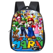 12 дюймов Super Mario Bros Соник печать детский сад Infantile маленький рюкзак для детей мультфильм школьные сумки детей