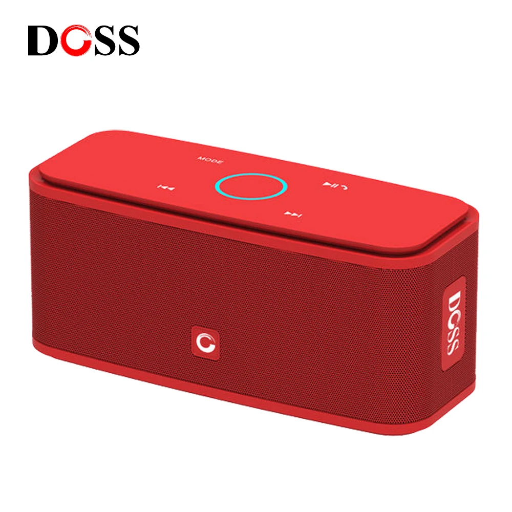 DOSS мини Портативный Беспроводной Bluetooth Динамик резонирующей коробки 6 Вт x 2 стерео Бас музыкальная шкатулка громкий Динам