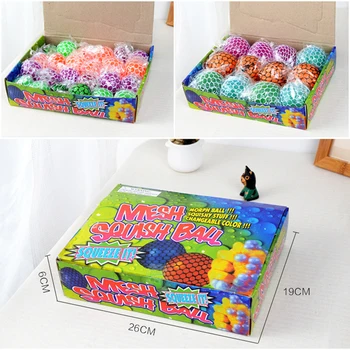 

Grape ball Rainbow ball Squeeze Ball Mesh Squishy Balls Stress Relief Squeeze Grape Balls Pressure Relief Balls Hand Fidget Toys