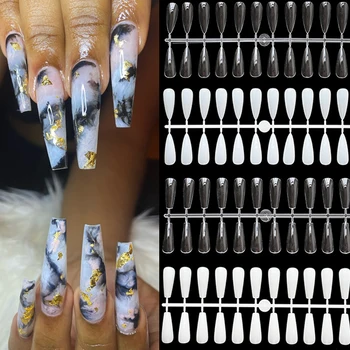 Billige 240 Teile/los XXL Extra Lange Konische Sarg Falsche Nagel Tipps Volle Abdeckung Nägel Gefälschte Spitze Drücken Sie Auf Salon Maniküre Versorgung