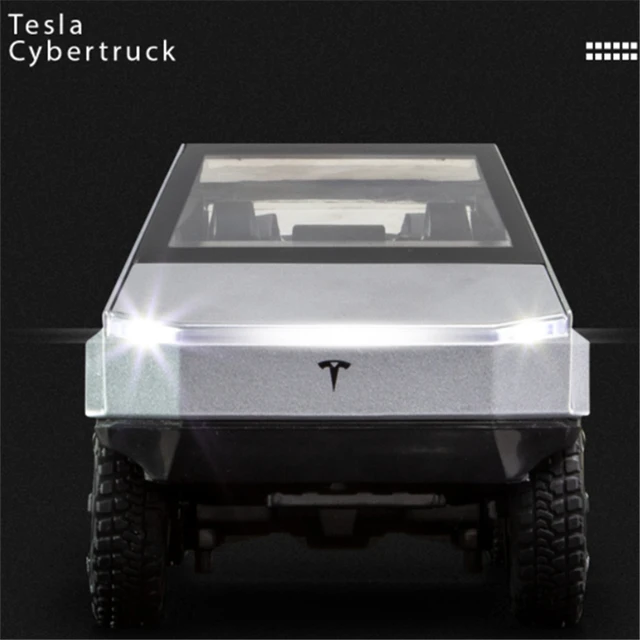1/24 Tesla Cybertruck Pickup Alloy Car Model Diecast Metal Toy Off-road Vehicle Truck Model Simulation Sound Light Kids Toy Gift 5