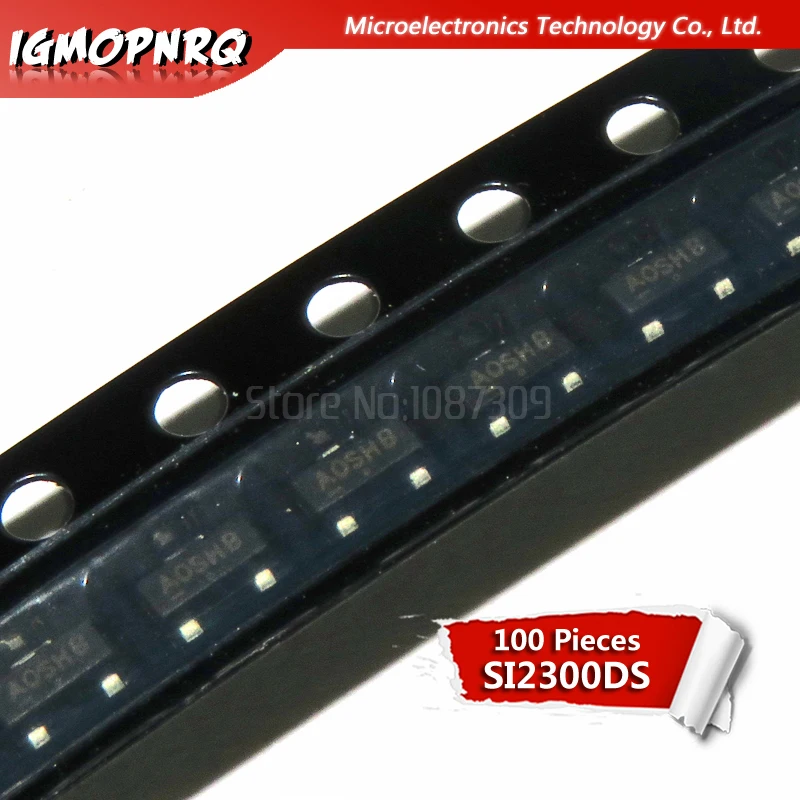 100Pcs Si2300Ds Si2300 Si2300Ds-T1-Ge3 Sot23-3 Mosfet 30V 3.6A N-Ch Mosfet Nuovo Originale