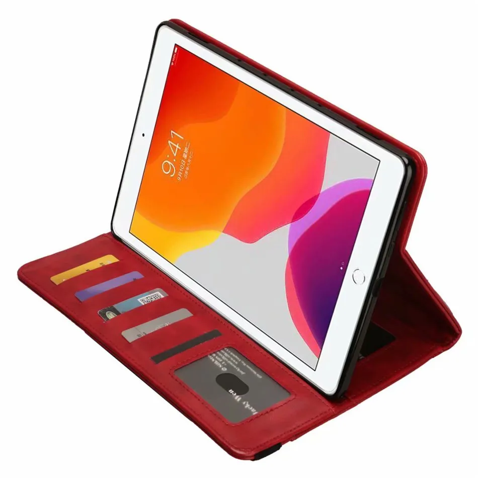 Чехол для iPad 10,2 с держателем карандаша для iPad 7го поколения A2200 A2198 A2232 A2197 защитный чехол-кошелек с подставкой+ пленка