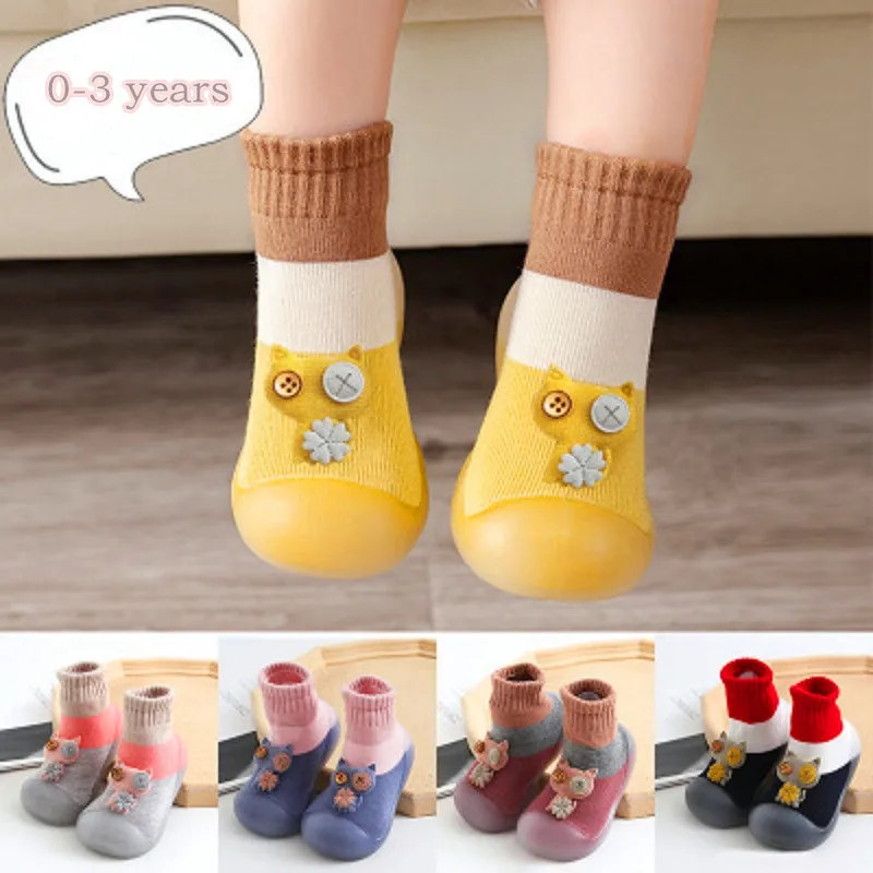 

Baby Socks Shoes for Spring Autumn Cute Cat Style Cotton Floor Shoes Soft Botton Anti-slip First Walkers 0-3 Years