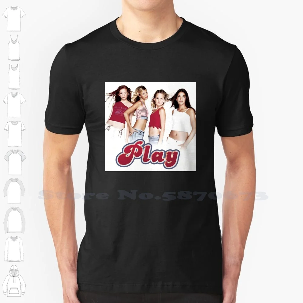 Play - Girl Group Black White Tshirt Per Uomo Donna Play Rose Munter Faye Hamlin Anna Sustrand Anais Lemeche Us Contro Il