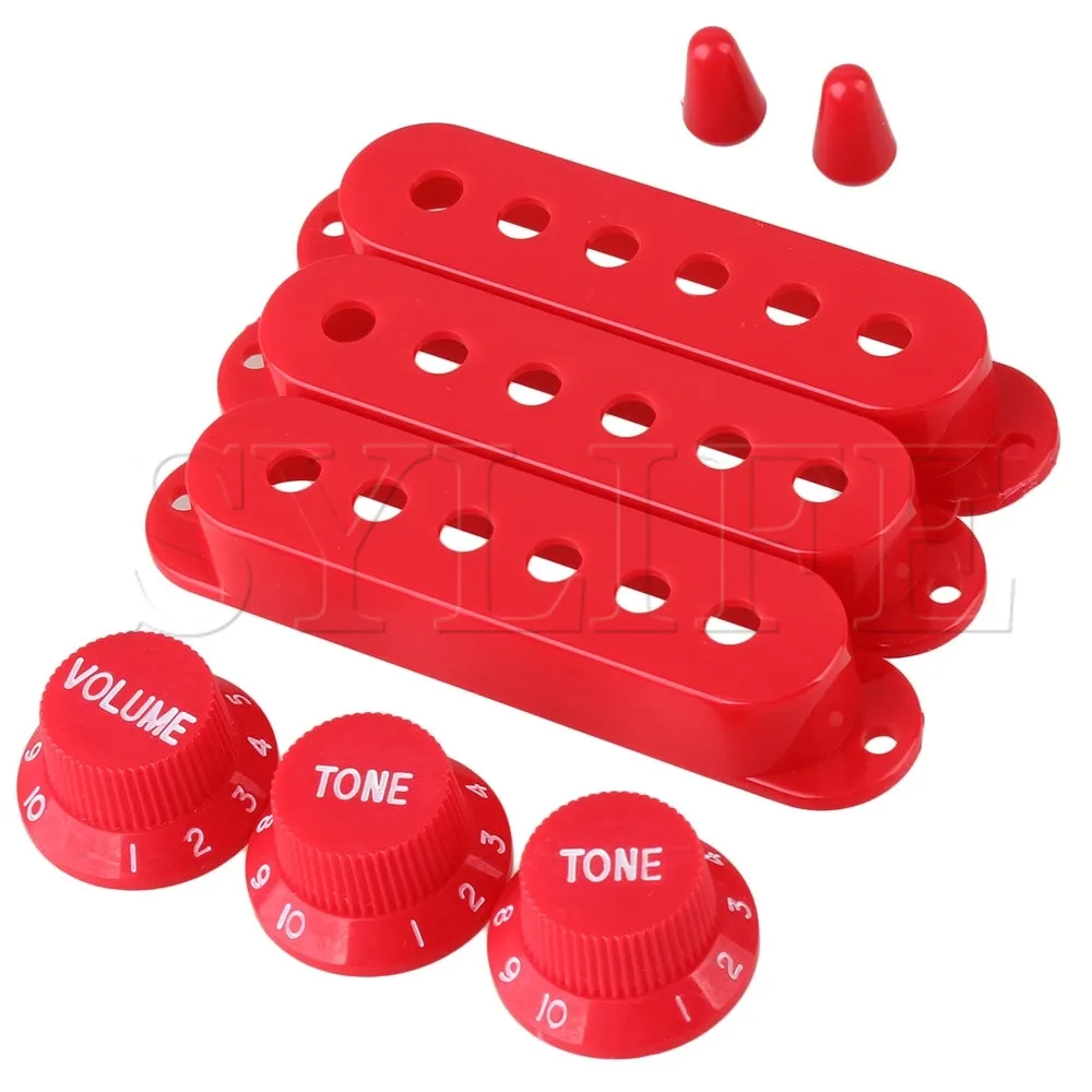 Single Coil Pickup Abdeckung Crontrol Knopf Spitze für E Gitarre weiß Single Coil Pickup Abdeckung Crontrol Knopf Spitze für E Gitarre weiß