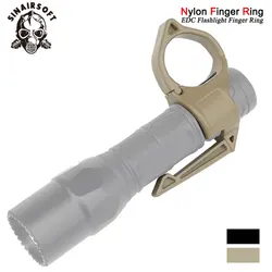 Tactical Flashlight Finger Ring Lightweight Pocket Molle Clip EDC Tool With Release For Paintball Airsoft Shooting Accessories