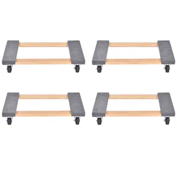 

Costway 4PCS 30'' X 18'' Furniture Dolly Moving Carrier Mover Handle Casters 1000lb Capacity