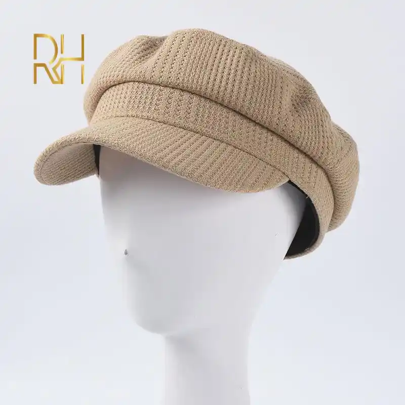 beret hat with brim