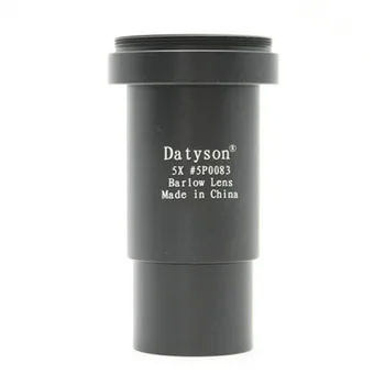 

Datyson Astronomical Telescope Accessories 5X Extender 1.25 Inch Barlow Mirror Optical Glass Lens M42*0.75 Pitch 5P0083