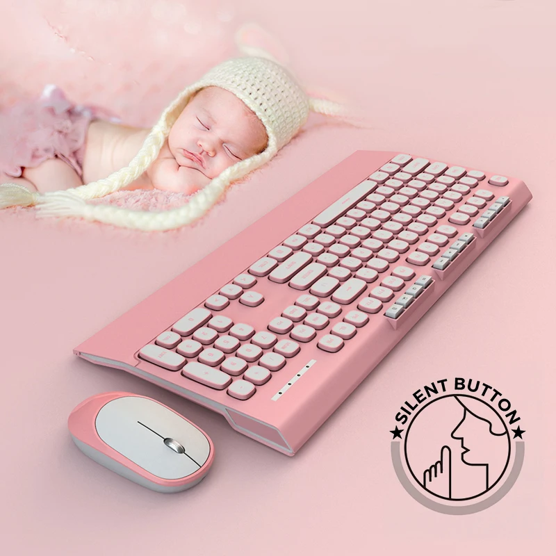 2.4G Wireless Gaming Keyboard Mouse Combo Silent Button Keyboard Optical Mouse For Macbook Lenovo Dell HP Asus Laptop Computer
