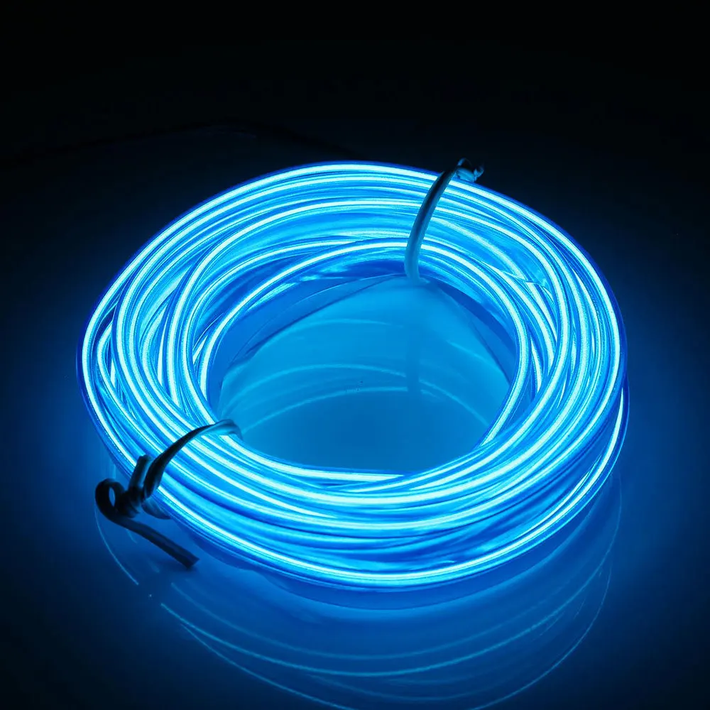 

3M USB Blue LED Light Glow EL Wire String Strip Rope Tube Car Interior Decor 5V Car LED Cold Light USB Car Interior Light
