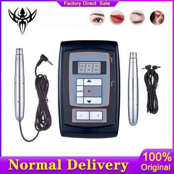 

New Tattoo Gun Permanent Makeup Machine Pen Kits With Swiss Motor Permanent Makeup Tattoo Power Supply For Tattoo Eyebrow Lip