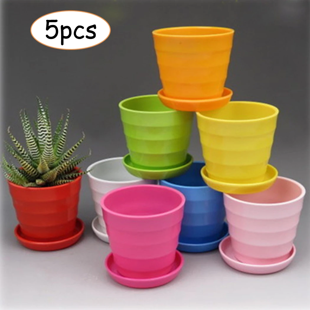 Plastic Gardening Planters Mini Succulent Flowerpot Plastic Pots