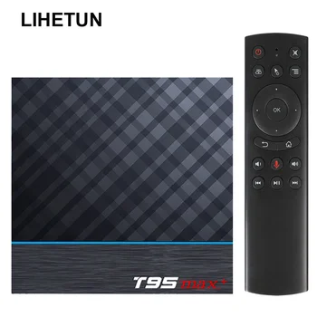 

T95 Max Plus Android 9.0 TV Box Amlogic S905x3 Quad Core 4GB 32GB 64GB 2.4G 5G Wifi 8K Bluetooth Google Play Youtube Netfilx
