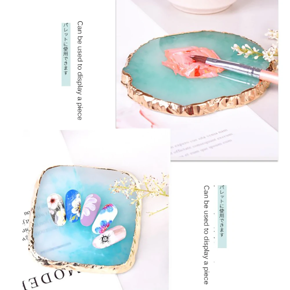 Resin Storage Painted Palette Tray Jewelry Display Plate Necklace Ring Earrings Display Tray Decoration Organizer