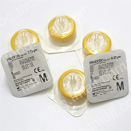 50-pcs 33mm Hydrophilic NYLON 0.22µm Sterile Syringe Membrane Filter Unit Millex 