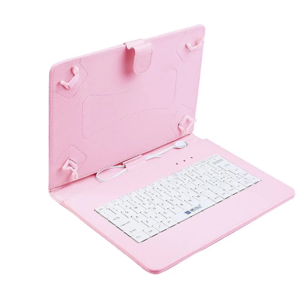 

Keyboard case for tablet PU Leather Black USB interface Scratches Magnet flap closure Universal Keyboard And Case