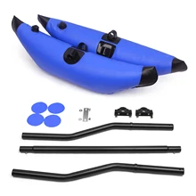 Caiaque pvc inflável outrigger flutuador com braços de ajudante haste caiaque barco de pesca em pé sistema estabilizador kit