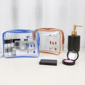 

Transparent Cosmetic Storage Bag Waterproof PVC Make Up Clutch Handbag Travel Zipper Beauty Case Toiletry Bag Wash Pouch