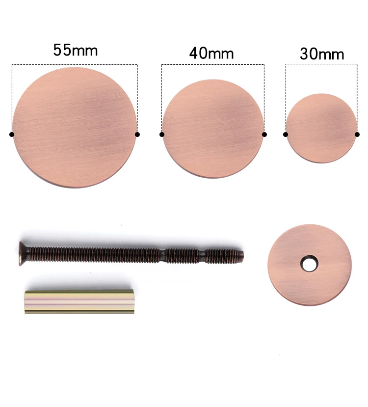 304 stainless steel door hole cover plate security door cover anti-theft hardware hole Gold Silver Red Bronze