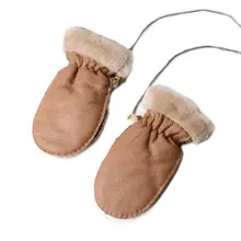 Детские зимние теплые варежки, Детские водонепроницаемые ветрозащитные перчатки с подвесным канатом 85WA