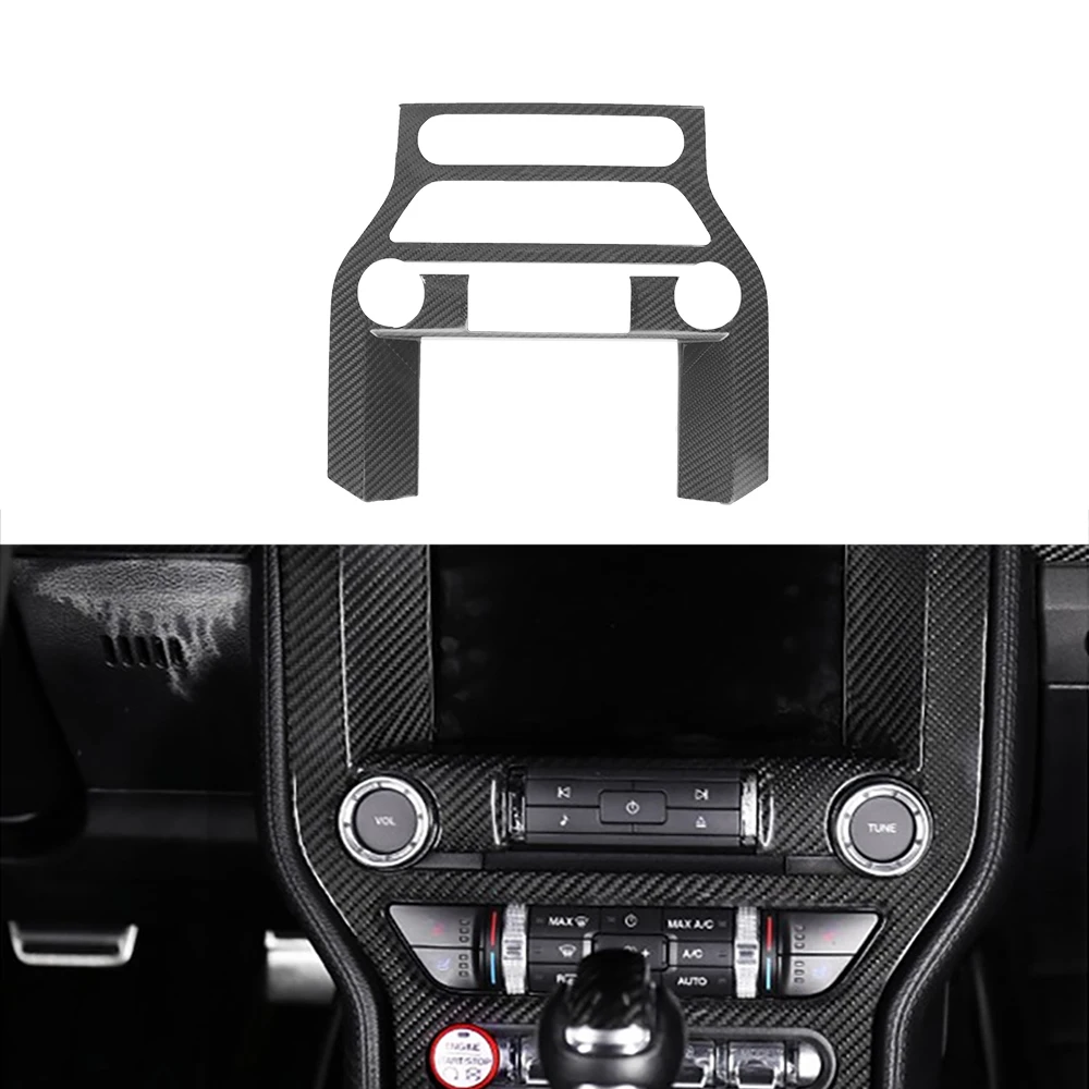 

100% углеродное волокно для центральной панели управления Mustang, настоящее углеродное волокно