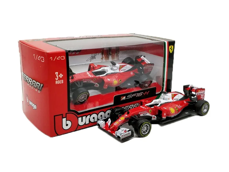 BBurago 1:43 F1 SF90 SF14T Nr7 Кими Райкконен SF15T Nr5 Феттель F2012#6 Фелипе Масса литья под давлением модель автомобиля - Цвет: 2016 SF16T No7 Kimi