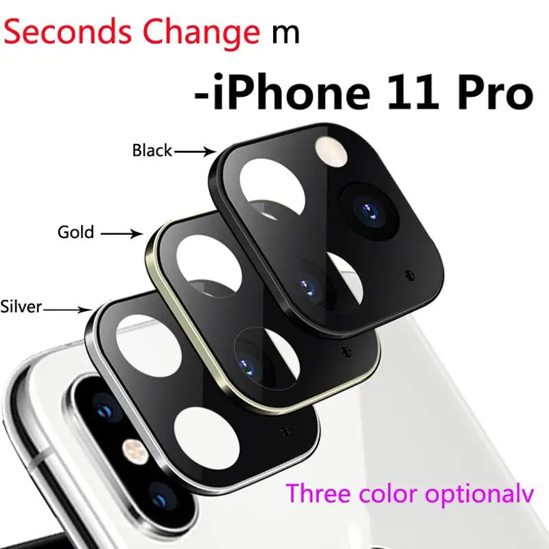 Подходит для iPhone Apple X XS MAX секундная смена 11Pro для iPhone 11 PRO MAX наклейка на рассеиватель Модифицированная крышка камеры титановый сплав
